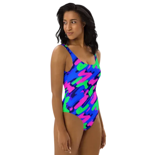 Electric Stroke on a One-Piece Swimsuit
