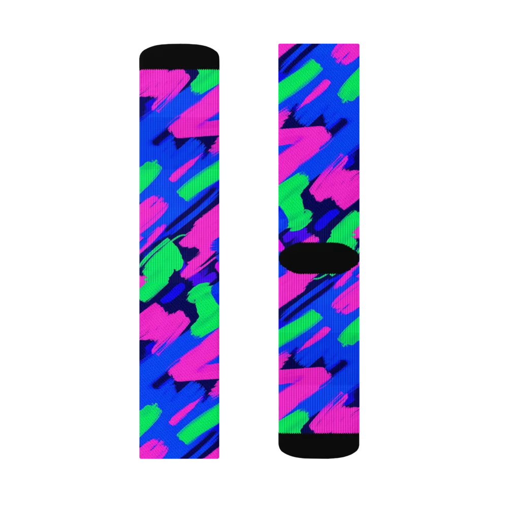 Electric Stroke on Socks — Left Sock