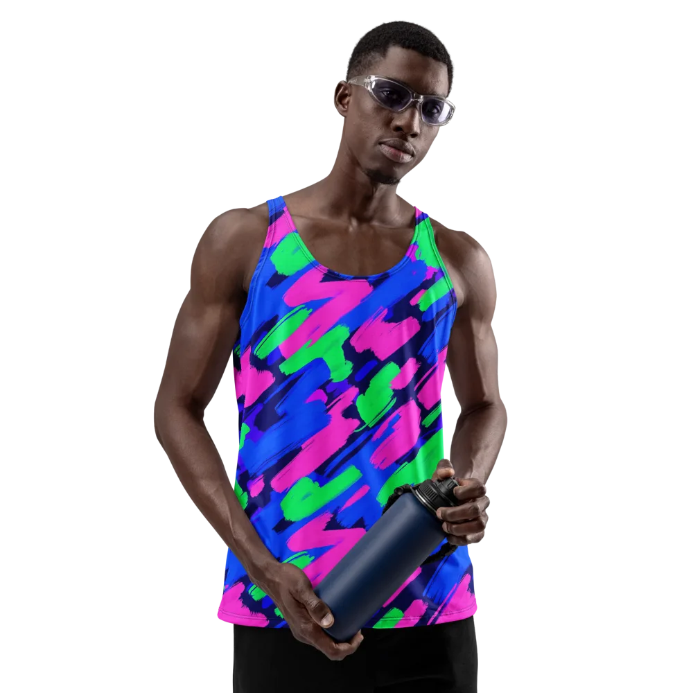 Electric Stroke on Men's Tank Top — Front