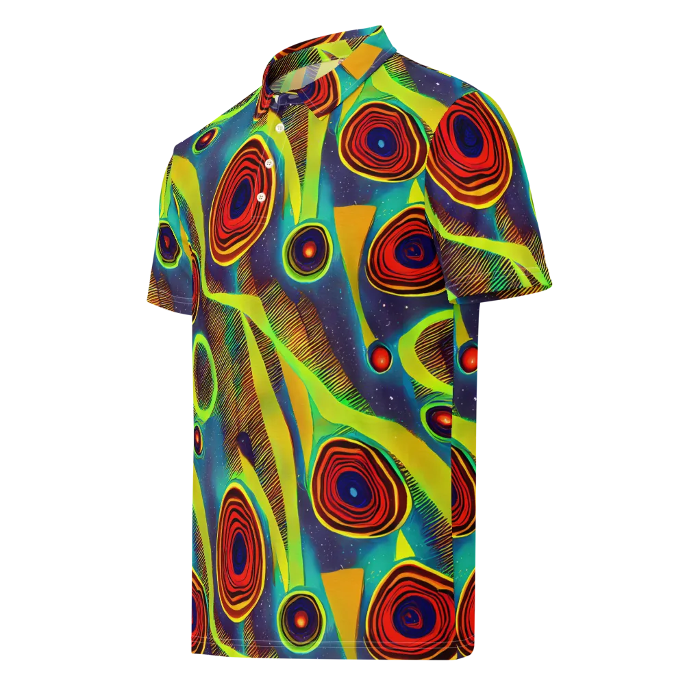 Galactic Pulse on Men's Slim Fit Polo Shirt — Left Front