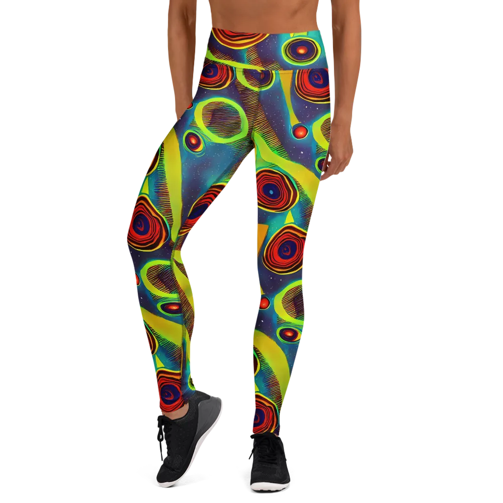 Galactic Pulse on Yoga Leggings — Front