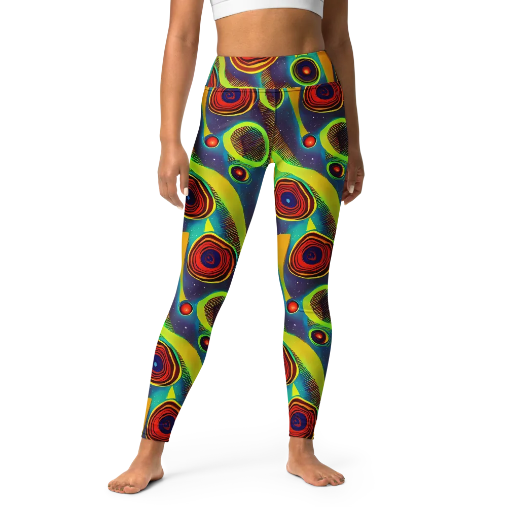 Galactic Pulse on Yoga Leggings — Front