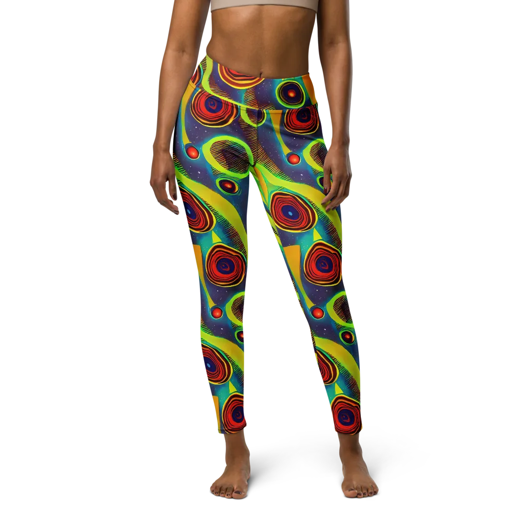Galactic Pulse on Yoga Leggings — Front