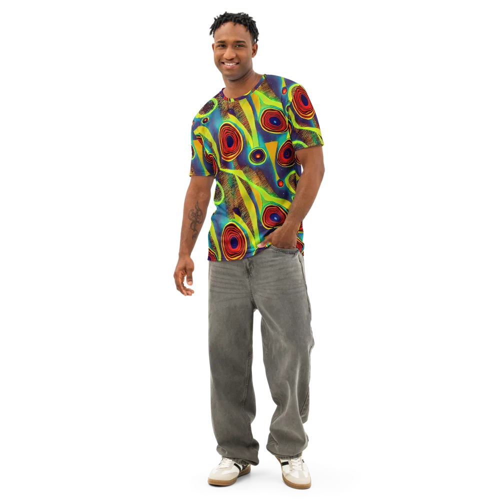 Galactic Pulse on Men's Cotton Crew Neck T-Shirt — Front