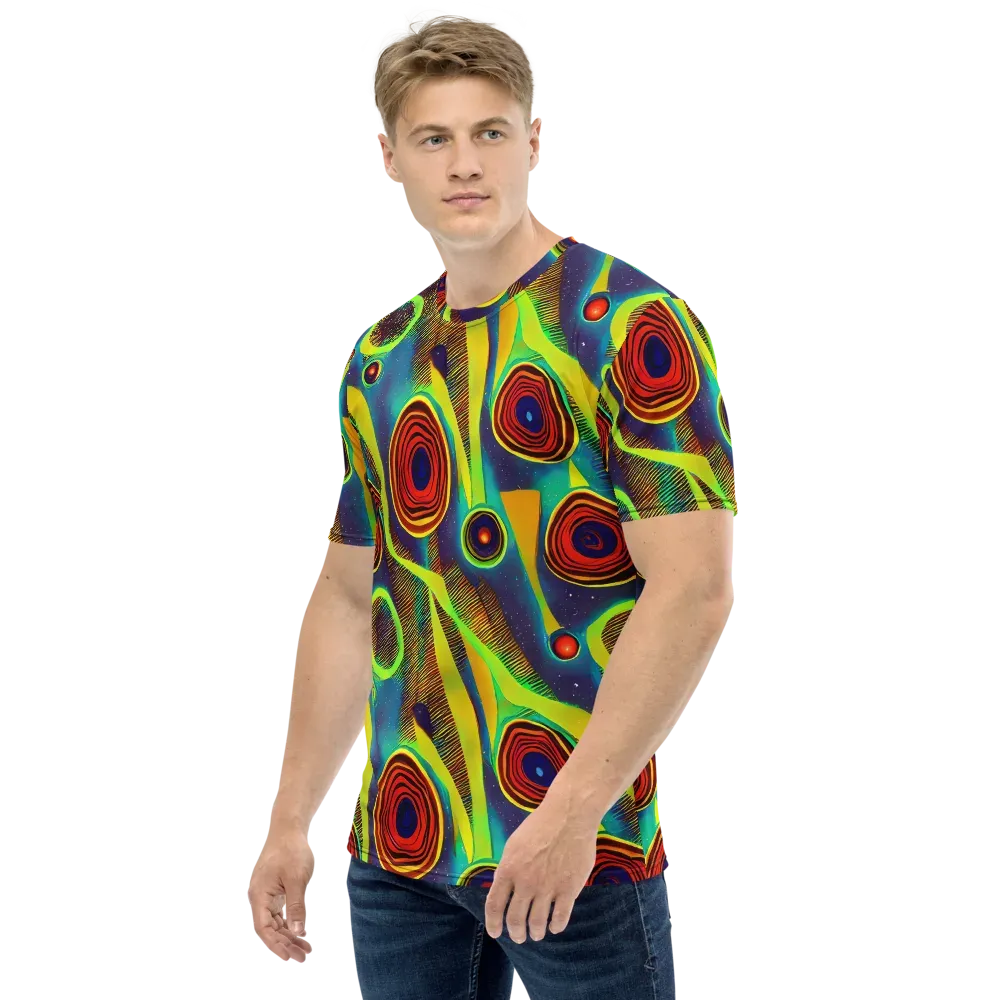 Galactic Pulse on Men's Crew Neck T-Shirt — Left