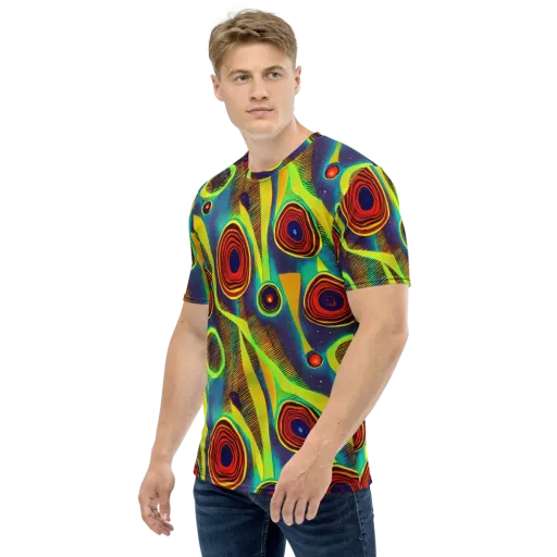 Galactic Pulse on a Men's Crew Neck T-Shirt