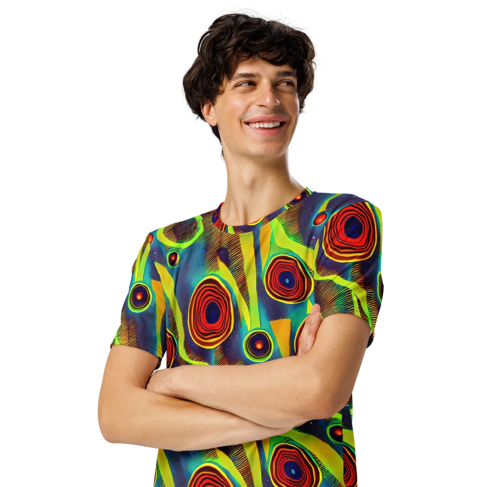 Galactic Pulse on Men's Crew Neck T-Shirt — Left Front