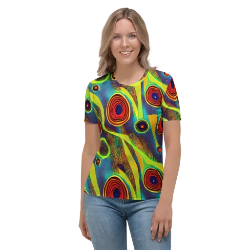 Galactic Pulse on a Women's Crew Neck T-Shirt