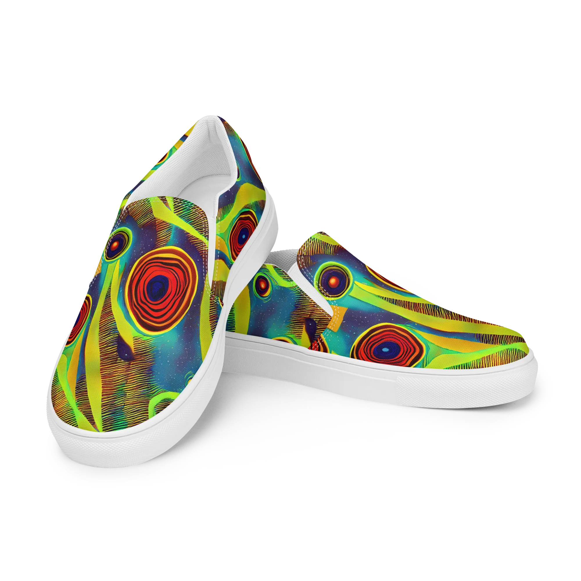Galactic Pulse on Men's Slip-On Canvas Shoes — Left Front