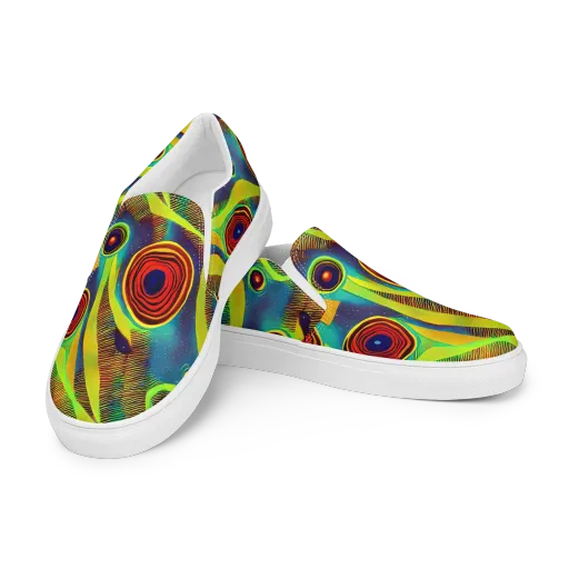 Galactic Pulse on a Men's Slip-On Canvas Shoes