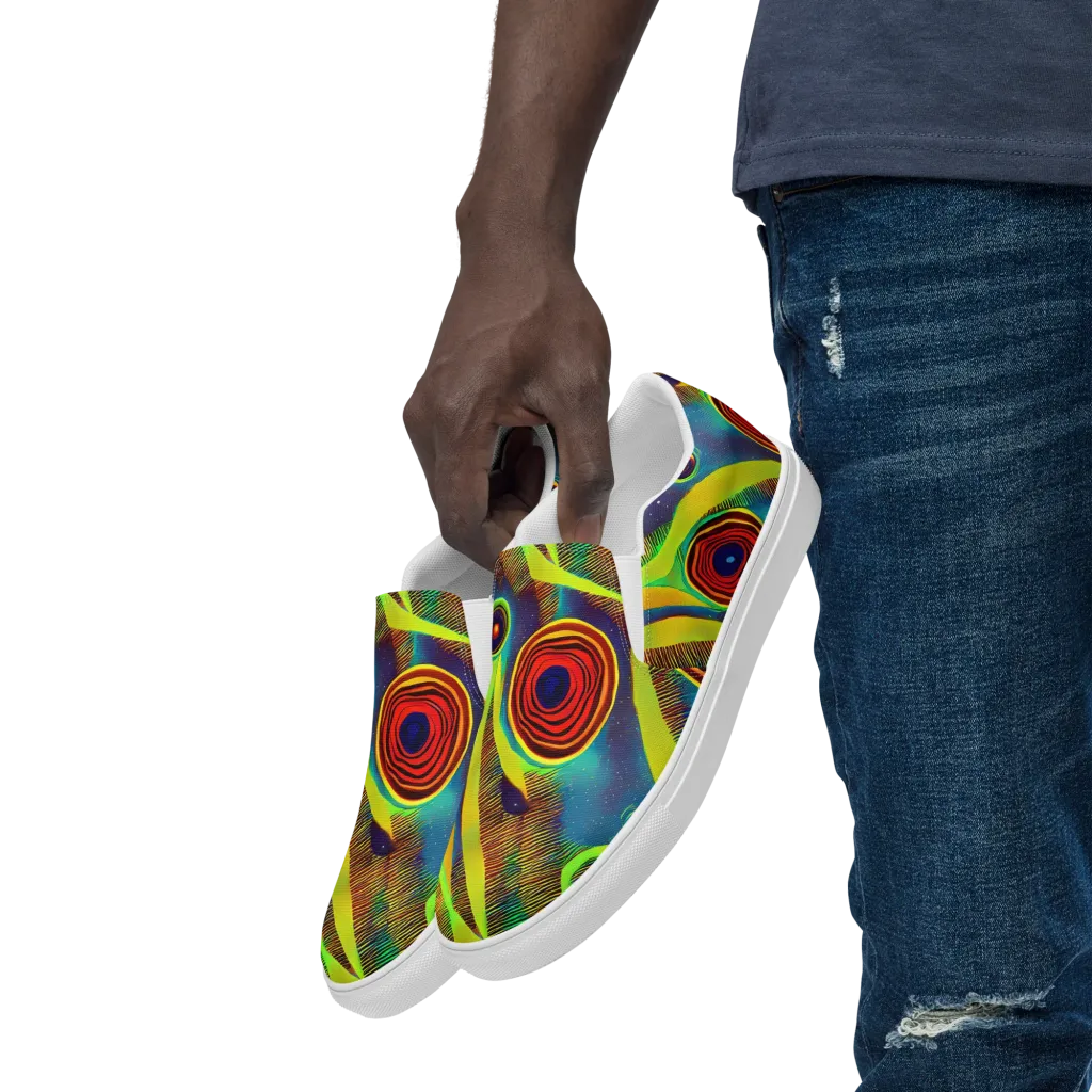 Galactic Pulse on Men's Slip-On Canvas Shoes — Left Front