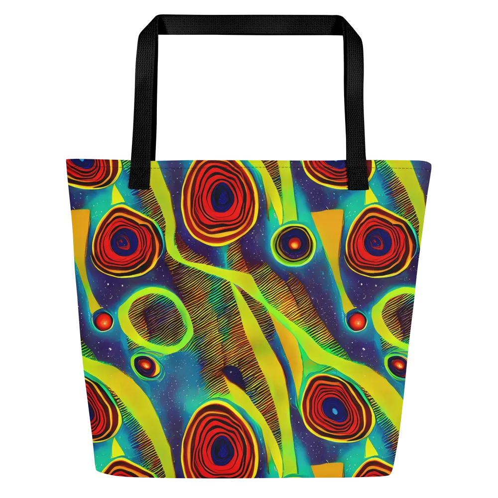 Galactic Pulse on Large Tote Bag W/ Pocket — Front
