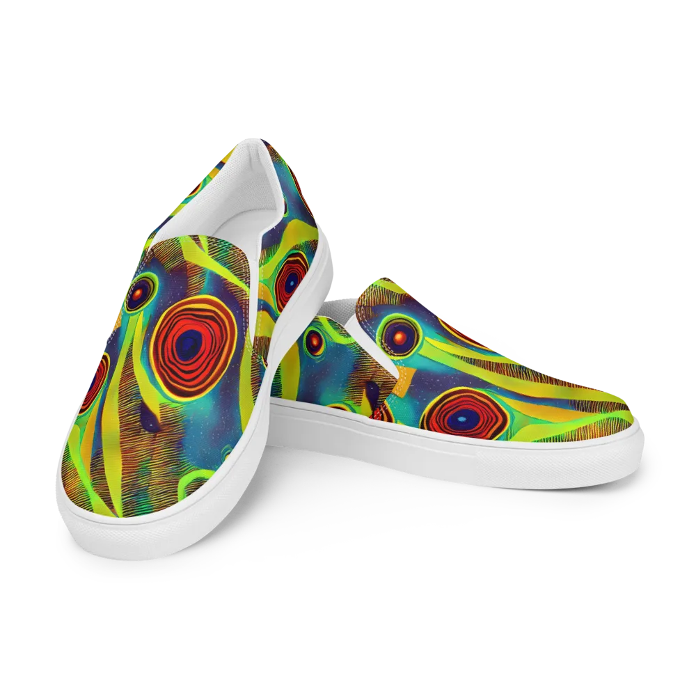 Galactic Pulse on Women's Slip-On Canvas Shoes — Left Front