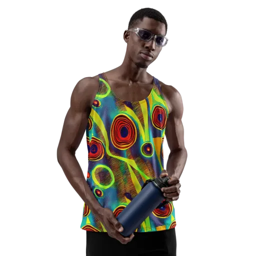 Galactic Pulse on a Men's Tank Top