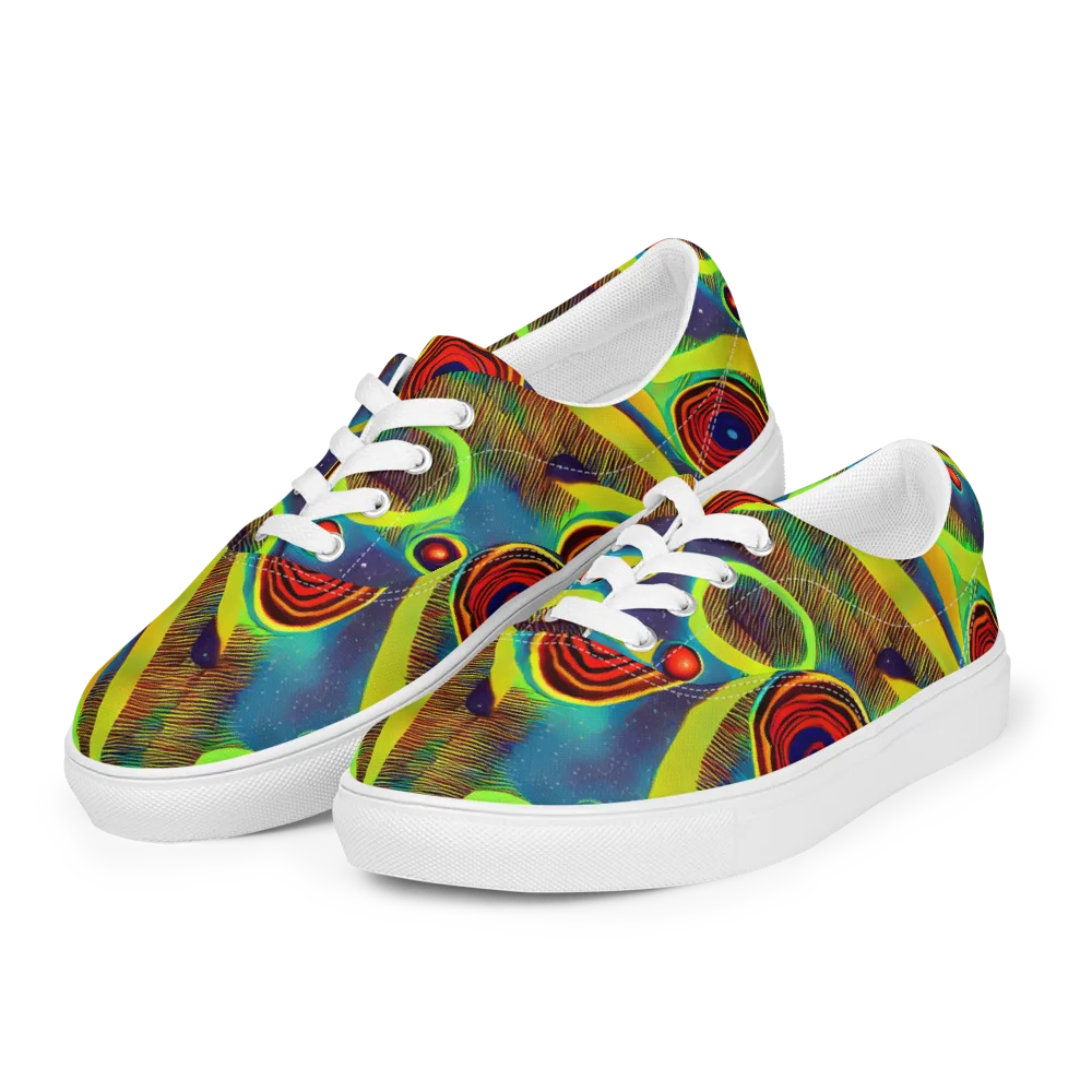 Galactic Pulse on Men's Lace-Up Canvas Shoes — Left Front