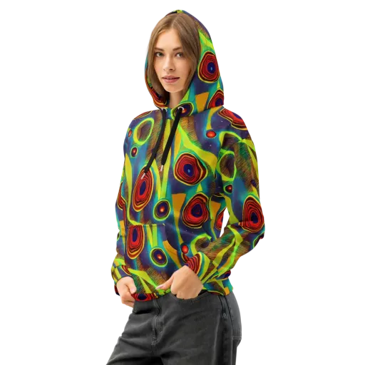 Galactic Pulse on a Cotton Hoodie