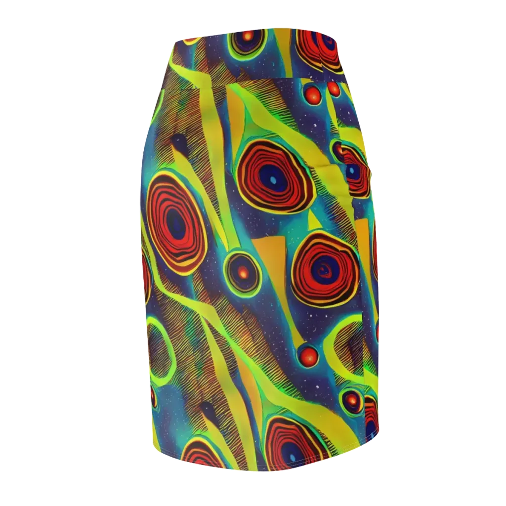 Galactic Pulse on Pencil Skirt — Back Side
