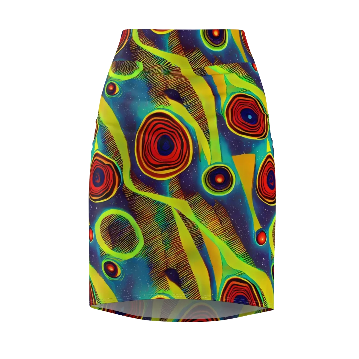 Galactic Pulse on Pencil Skirt — Front