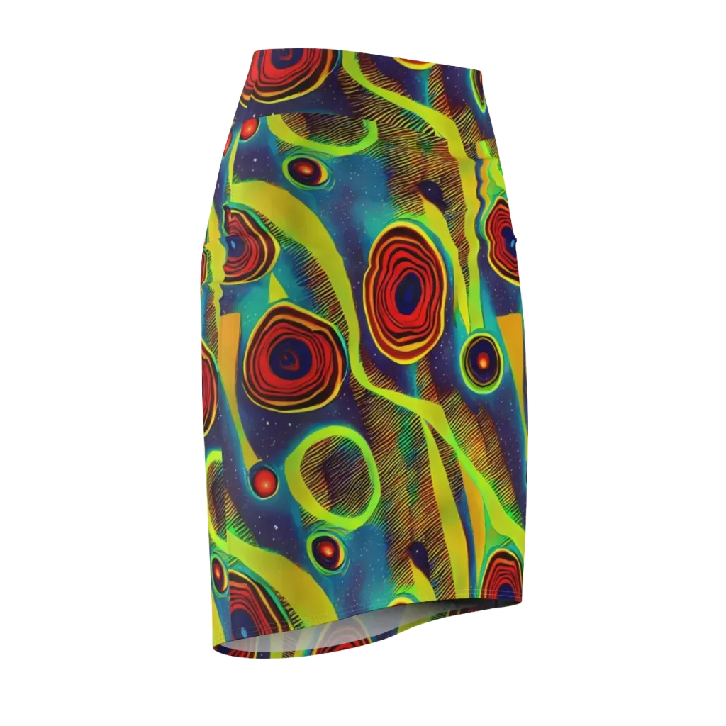 Galactic Pulse on Pencil Skirt — Front Side