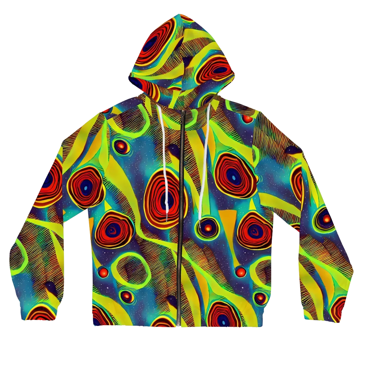 Galactic Pulse on Women's Full-Zip Hoodie — Front