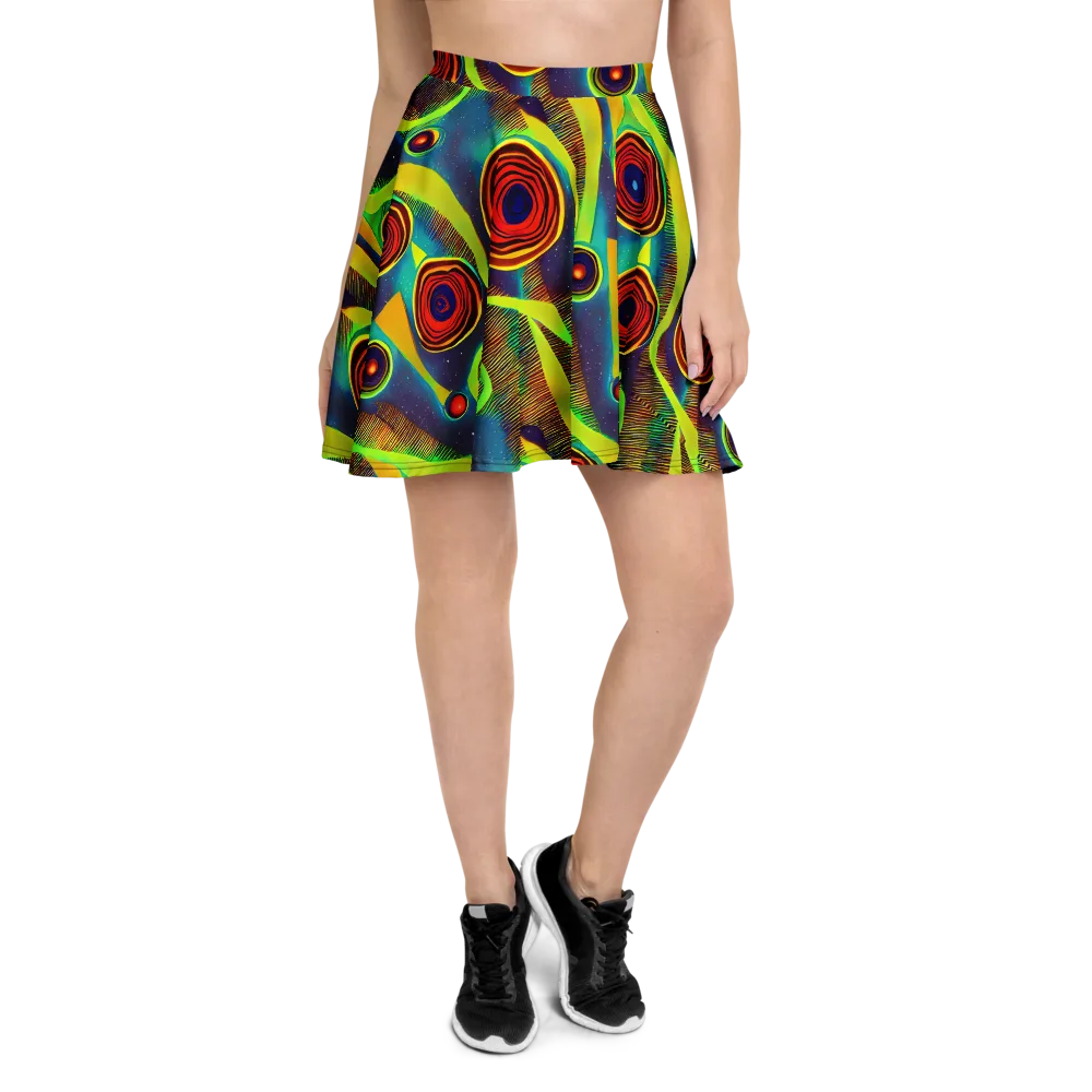 Galactic Pulse on Skater Skirt — Front
