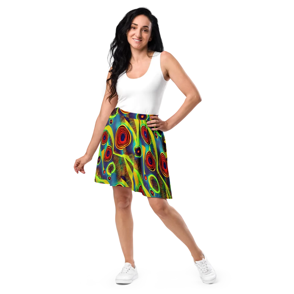 Galactic Pulse on Skater Skirt — Front