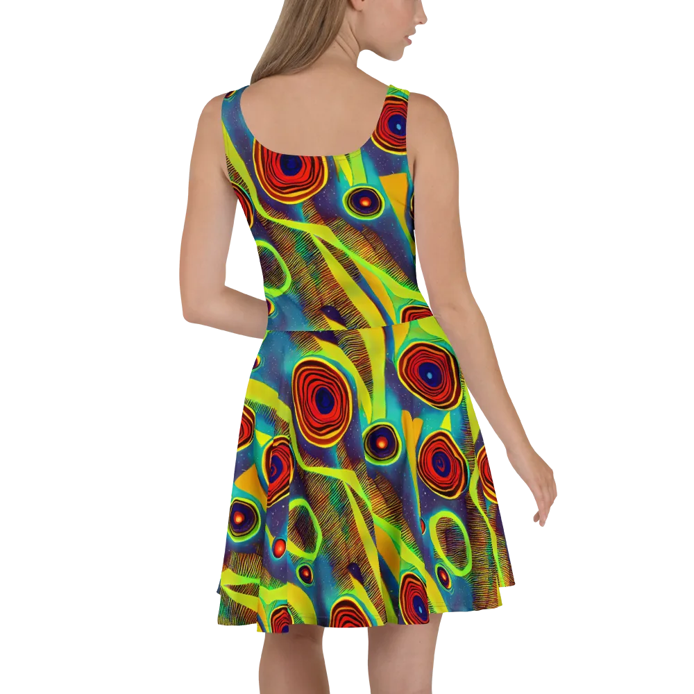 Galactic Pulse on Skater Dress — Back