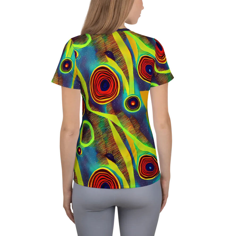 Galactic Pulse on Women's Athletic T-Shirt — Back