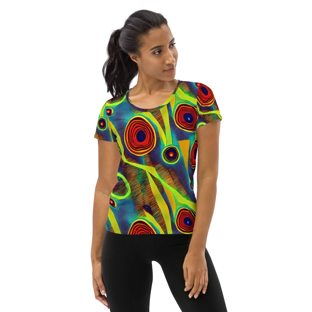 Galactic Pulse on Women's Athletic T-Shirt — Front