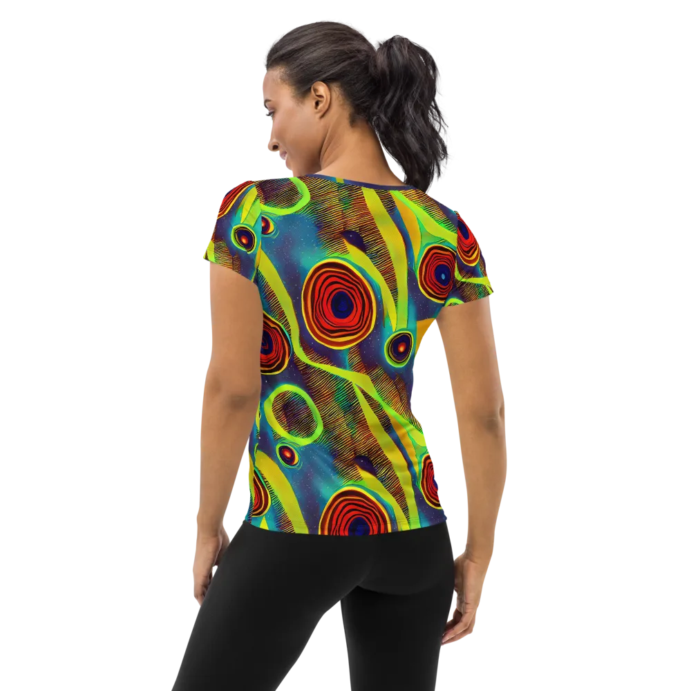 Galactic Pulse on Women's Athletic T-Shirt — Back