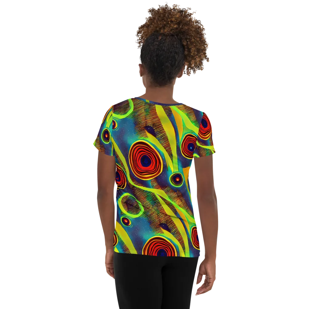 Galactic Pulse on Women's Athletic T-Shirt — Back
