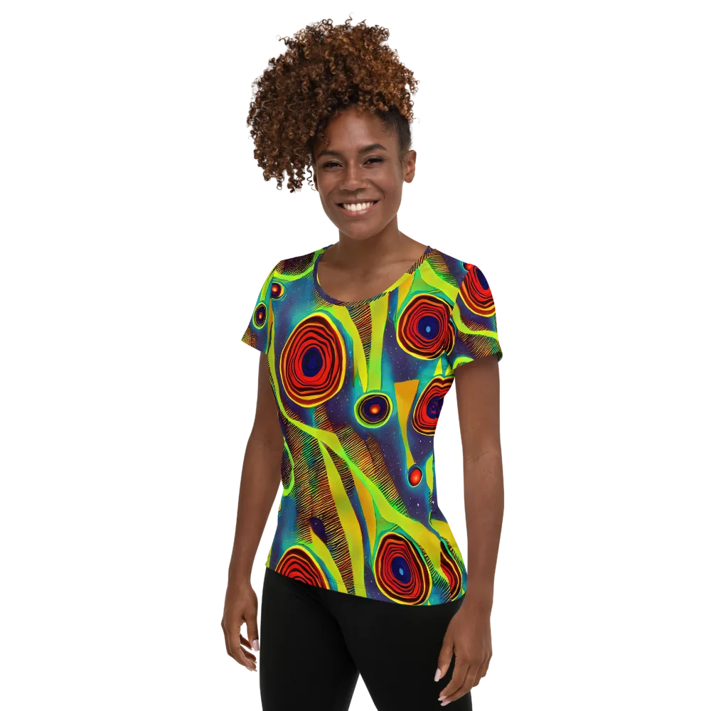Galactic Pulse on Women's Athletic T-Shirt — Left