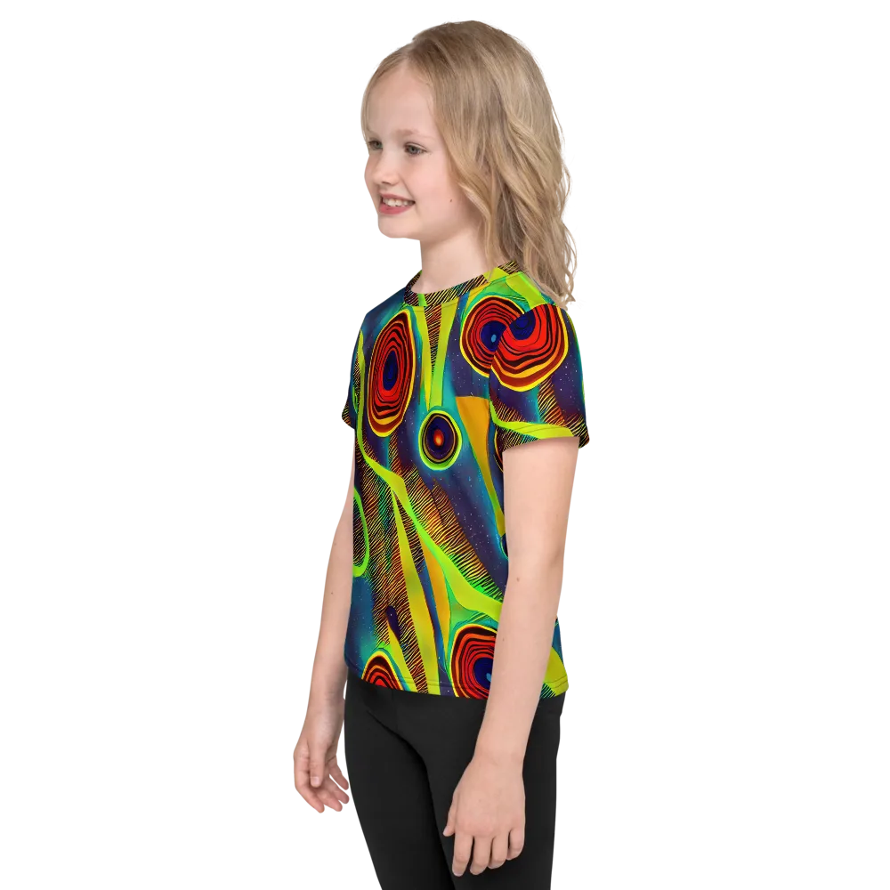 Galactic Pulse on Kids Crew Neck T-Shirt — Left