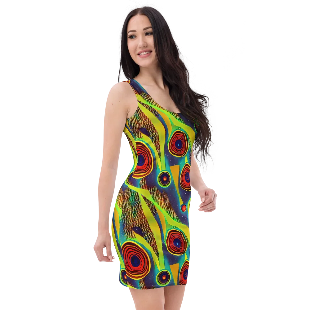 Galactic Pulse on Bodycon Dress — Right Front