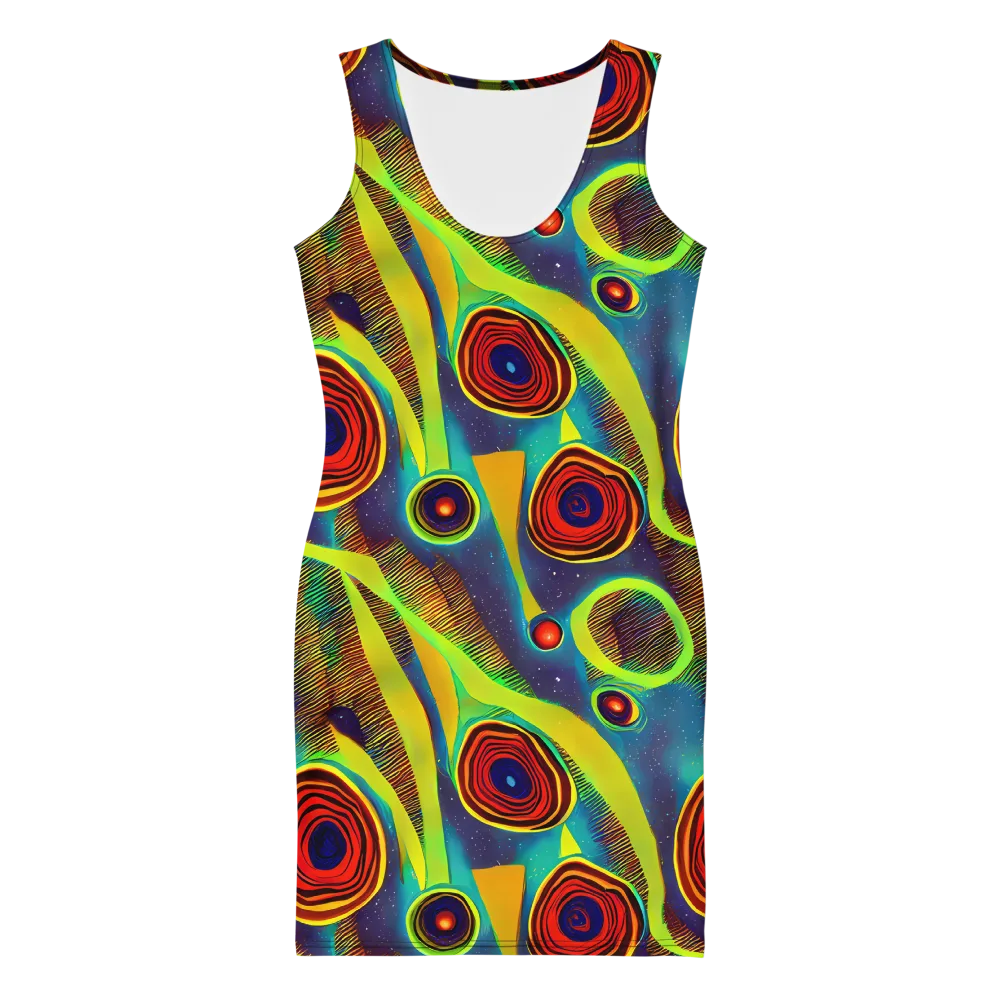 Galactic Pulse on Bodycon Dress — Front