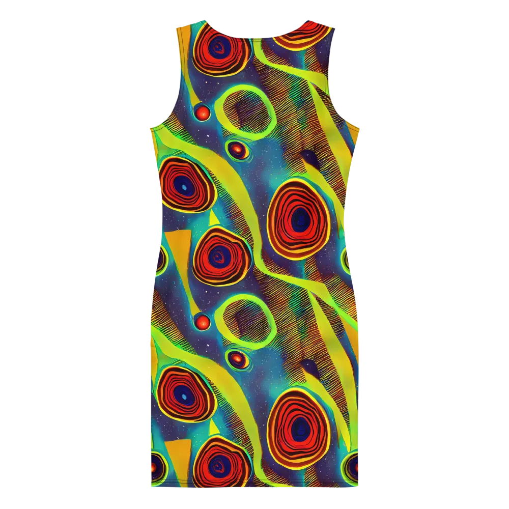 Galactic Pulse on Bodycon Dress — Back