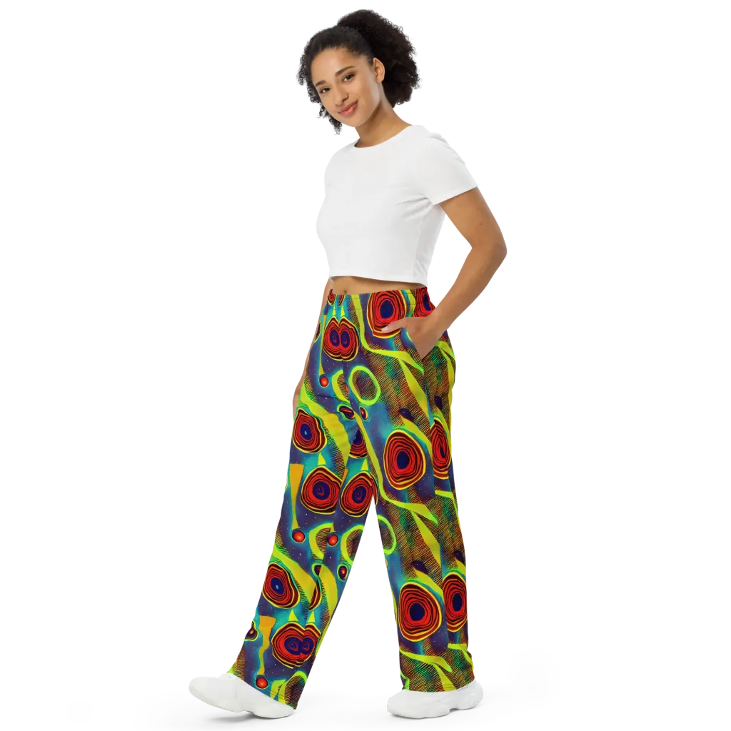 Galactic Pulse on Wide-Leg Pants — Left Front
