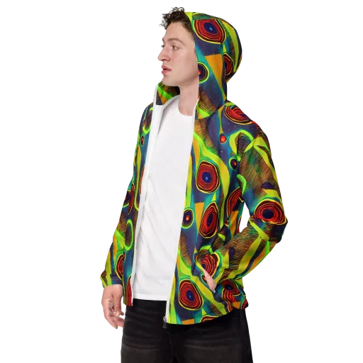 Galactic Pulse on a Men's Windbreaker