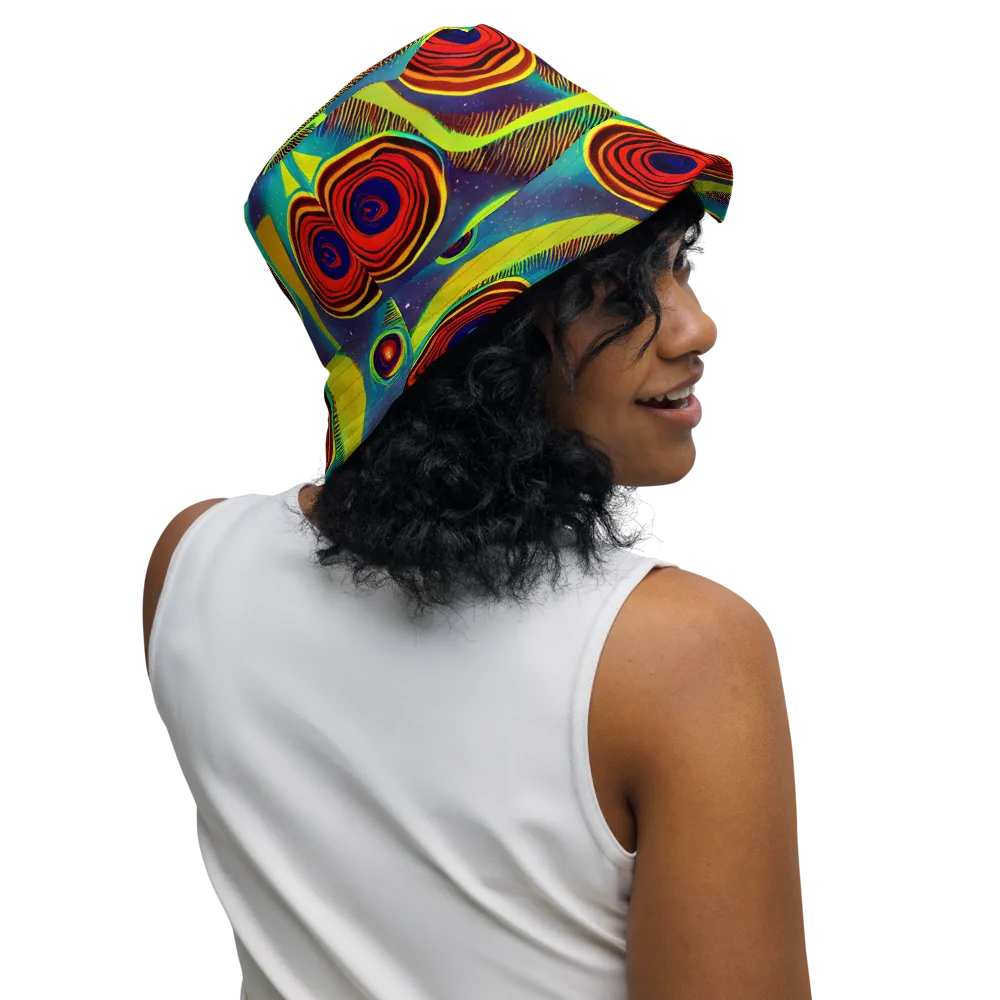 Galactic Pulse on Reversible Bucket Hat — Right Outside