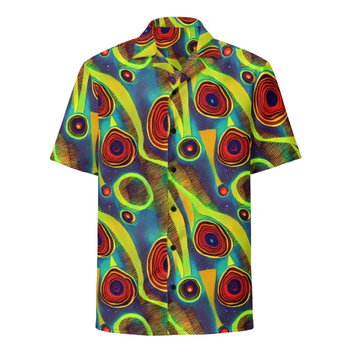 Galactic Pulse on a Button Shirt