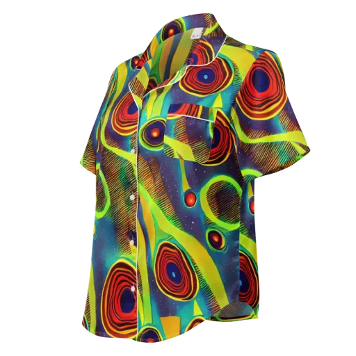 Galactic Pulse on a Women's Short Sleeve Pajama Top