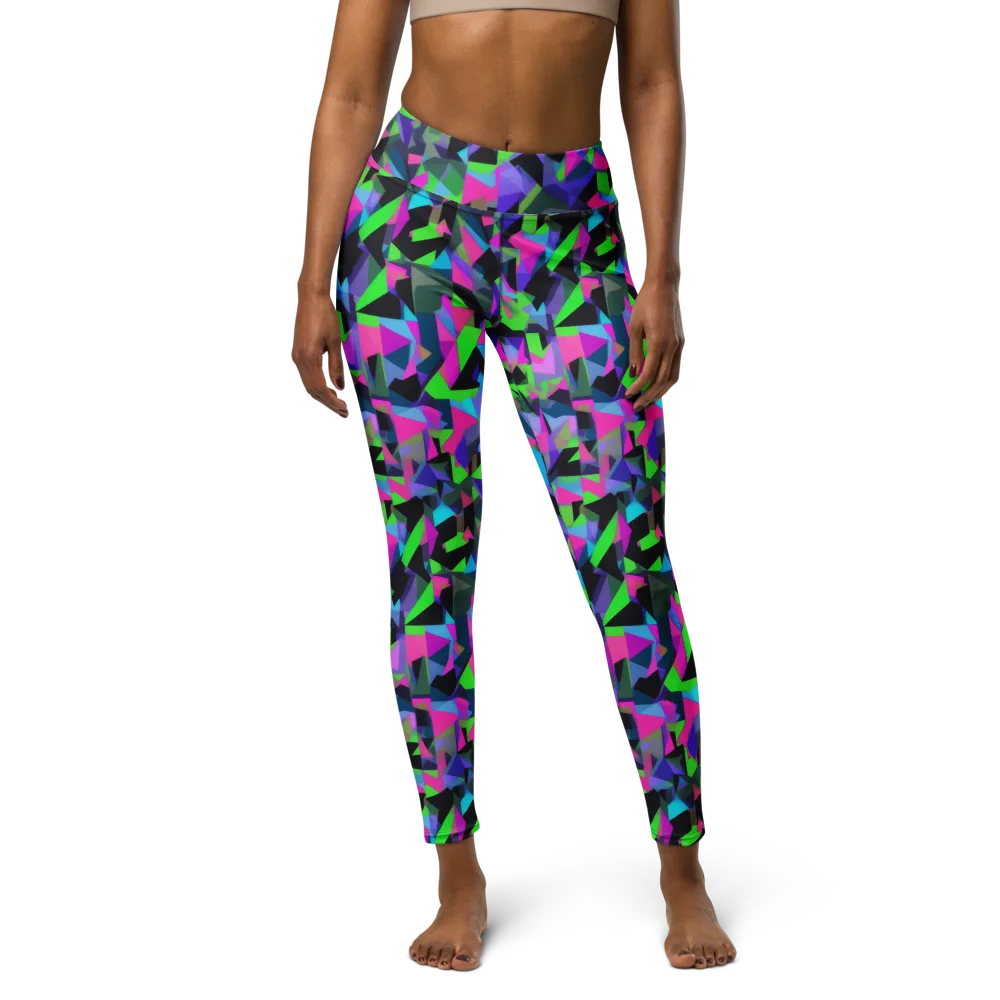 Ultraviolet Scatter on Yoga Leggings — Front