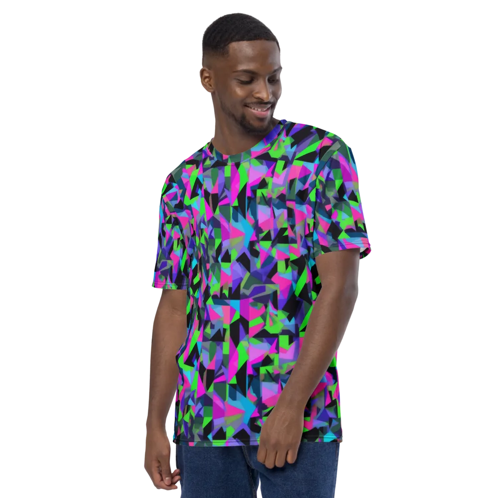 Ultraviolet Scatter on Men's Crew Neck T-Shirt — Left