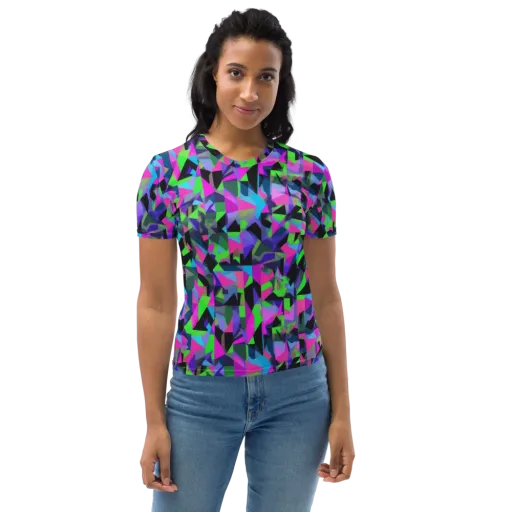 Ultraviolet Scatter on a Women's Crew Neck T-Shirt