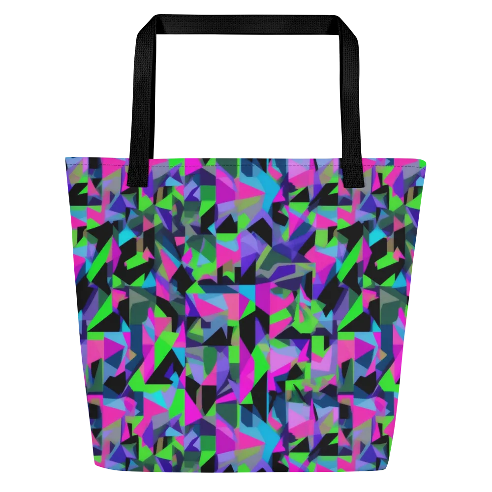 Ultraviolet Scatter on Large Tote Bag W/ Pocket — Front
