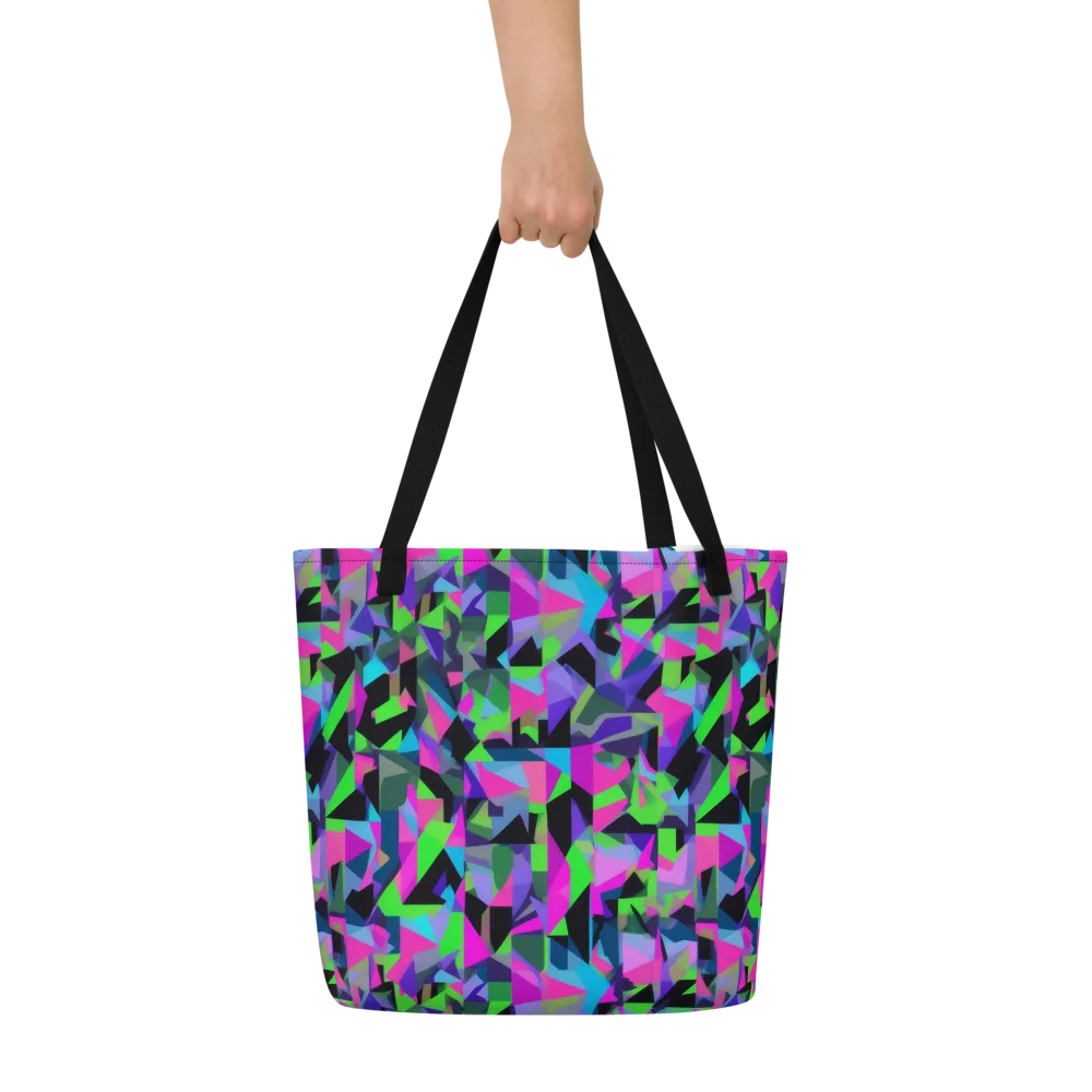 Ultraviolet Scatter on Large Tote Bag W/ Pocket — Front
