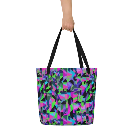 Ultraviolet Scatter on a Large Tote Bag W/ Pocket