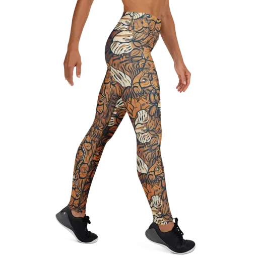 Terracotta Menagerie on a Yoga Leggings