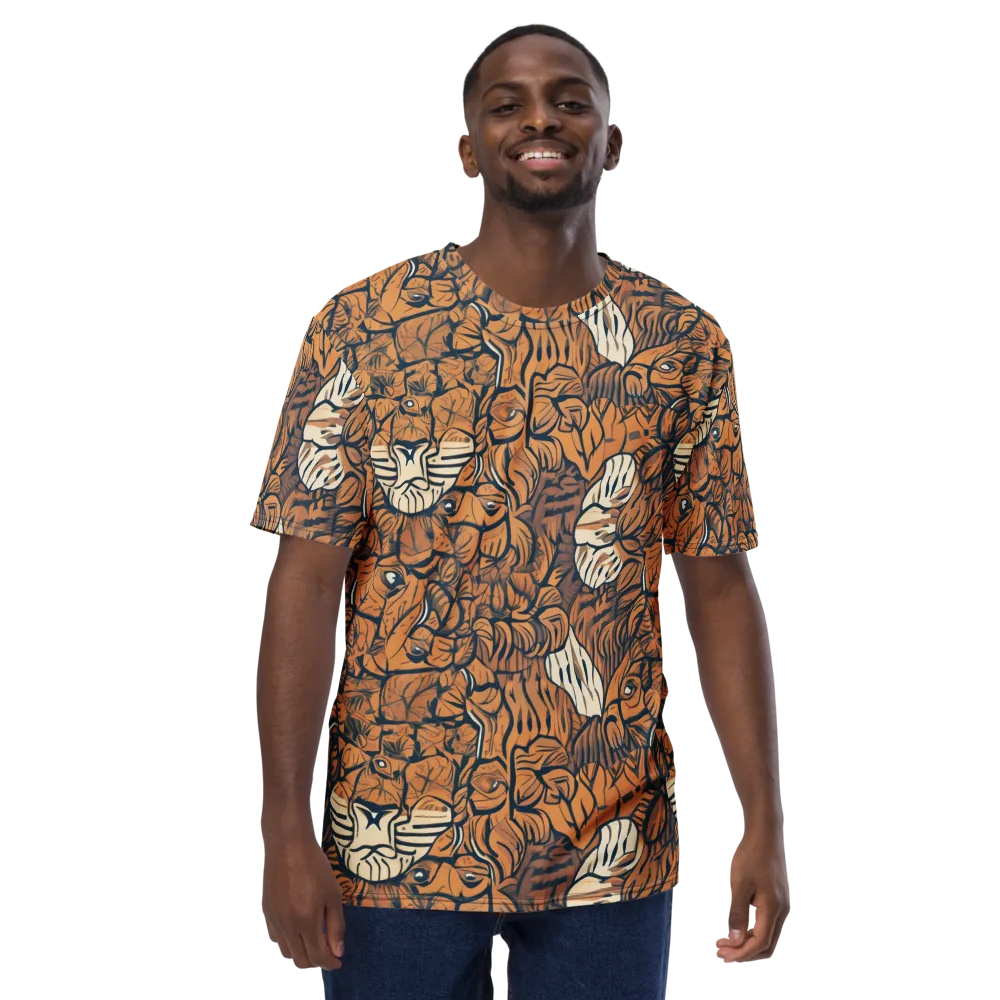 Terracotta Menagerie on Men's Crew Neck T-Shirt — Front