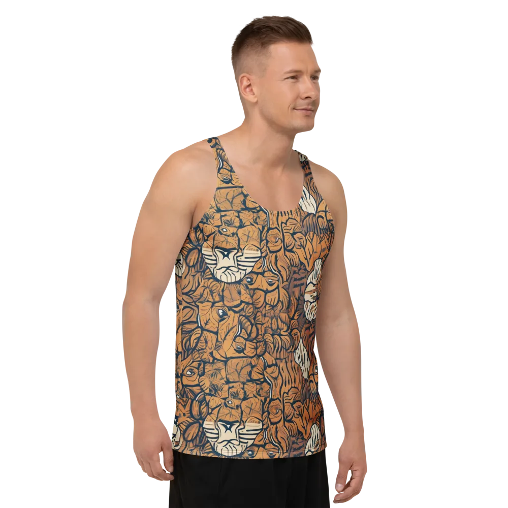 Terracotta Menagerie on Men's Tank Top — Right Front